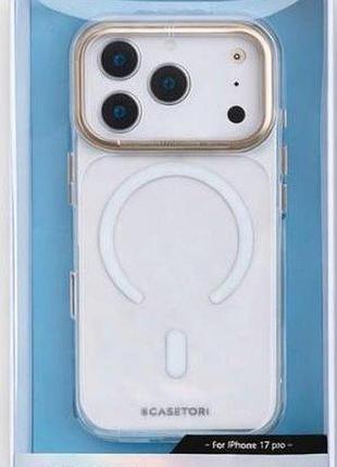 Чохол-накладка casetori aluminium для iphone 17 pro прозорий