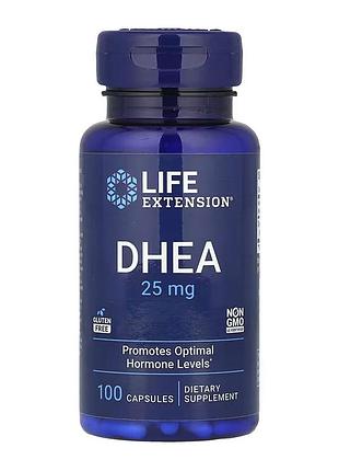 Дгэа, life extension, 25 мг, 100 капсул, для ежедневного рациона.