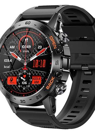 Чоловічий смартгодинник uwatch delta k52 black rubber 2 ремінці.