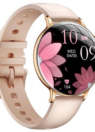 Жіночий смартгодинник uwatch rose steel 2 ремінці, з браслетом.