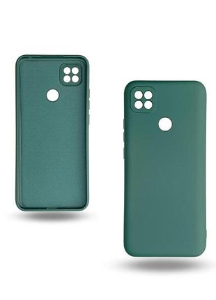 Чохол-накладка bizon android захист камери для xiaomi redmi 9c темно-зелений