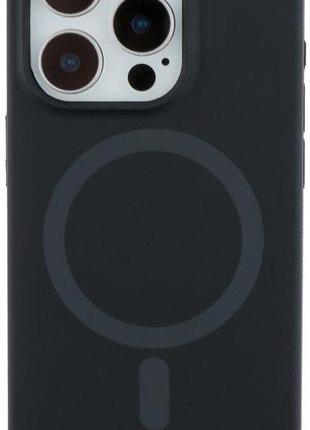 Чохол-накладка bizon soft silicone (magsafe) для iphone 16 pro max чорний