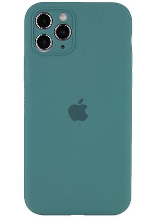 Чохол-накладка silicone full aa camera protect для apple iphone 12 pro max зелений