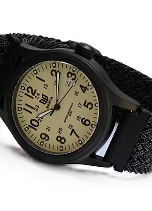 Мужские наручные часы besta command green nylon 2 ремешка, минеральное стекло.
