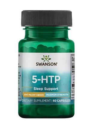 5-htp, swanson, 200 мг, 60 капсул, для ежедневного рациона.