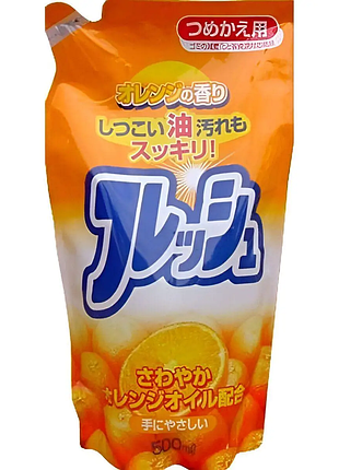 Rocket soap kitchen detergent orange oil засіб для миття посуду з апельсиновою олією (змінний блок), 500 мл