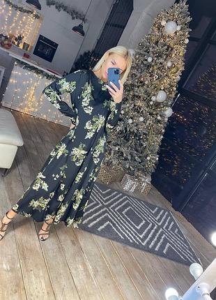 Шелковое платье длинное 3