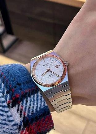 Годинник наручний tissot prx powermatic 80 механічний золотий 40 мм