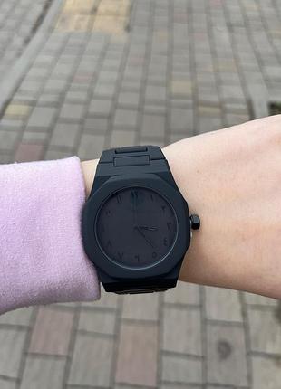 Чоловічий годинникс arabic total black — стильний матовий годинник