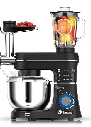Стационарный миксер-измельчитель domotec 6676b 5в1 10л 1400вт, блендер миксер комбайн pj-45