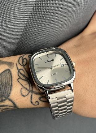 Мужские часы casio quartz grey – серый корпус, серый циферблат, кварцевый механизм