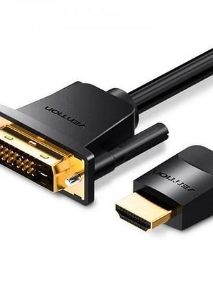 Кабель vention hdmi to dvi cable 1m black (abfbf)