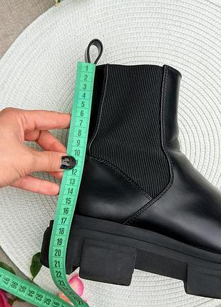 Кружевные массивные сапоги челси на платформе zara 6