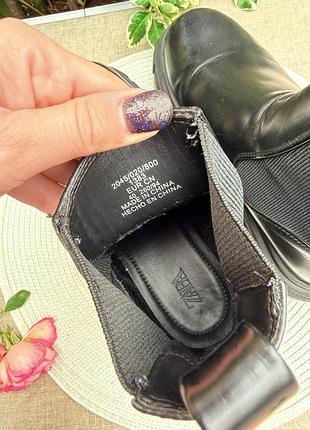 Кружевные массивные сапоги челси на платформе zara 9