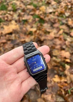 Часы мужской casio aq-230 аналогово-цифровой черный