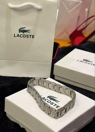 Чоловічий браслет lacoste — чорний, нержавіюча сталь 316l, регульований розмір