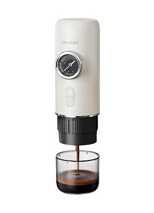 Портативная кофеварка с манометром xiaomi circle joy lecui portable italian electric coffee machine, white