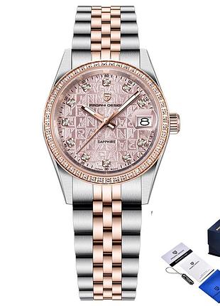 Pagani design pd-1794l silver-rose gold-pink