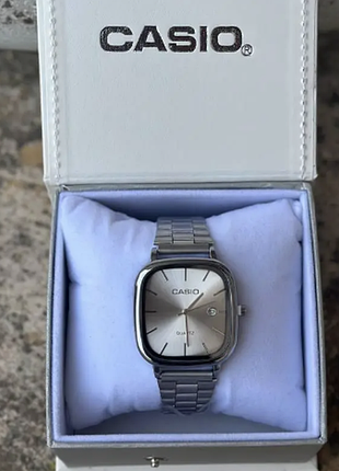 Мужские часы casio quartz grey — стильный серый корпус и серый циферблат