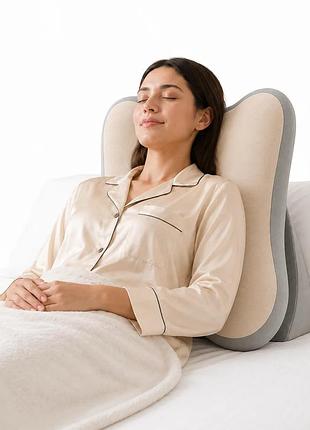 Ортопедическая подушка-трансформер 26x-194 60×45 см с memory foam и регулировкой угла наклона, серая