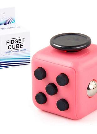 Кубик антистрес fidget cube (рожевий з чорним)