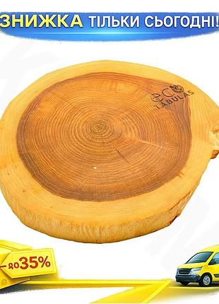 Ku дошка обробна eco universal fit tabulas кругла без кори для кухні 210х200 мм дерев'яна кухонна прин uni2l_k