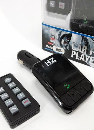 Трансмітер/модулятор h86bt, fm модулятор з bluetooth, fm трансмітер в машину, якісний фм модулятор 9