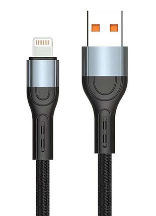 Кабель usb lightning 1м pavareal q06i 120вт быстрая зарядка fast charge в оплетке
