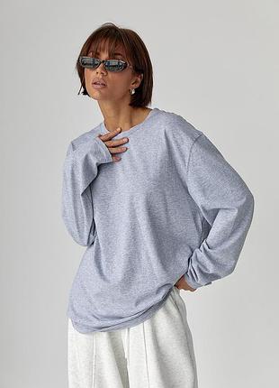 Однотонный базовый лонг oversize - серый цвет, one size (имеется размеры)