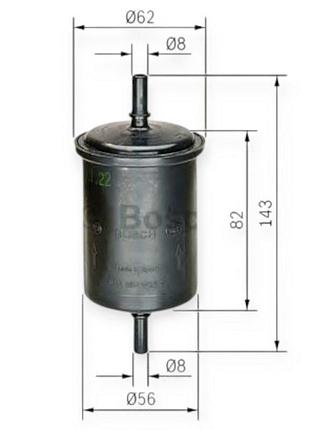 Фільтр паливний renault megane scenic (ja0, 1_) 1.4 i (ja0e) bosch