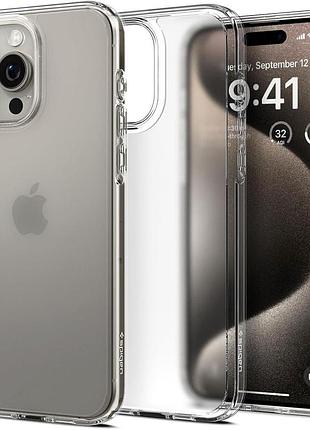 Чехол spigen для iphone 15 pro - ultra hybrid matte, frost clear (acs06708) 4774112