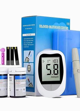 Аппарат для измерения сахара 50 тестов от батарейки glucose meter by-100 для контроля уровня глюкозы в крови