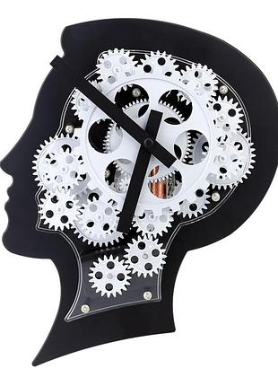 Часы skeleton с открытым механизмом gear clock голова