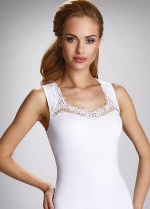 Женская майка из 100% хлопка белого цвета. модель porta eldar 3xl