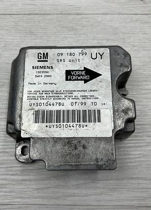 Блок управления системой безопасности, аирбег, airbag opel astra g, 09180799