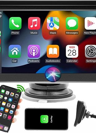Портативний 7" екран з carplay та android auto portable carplay monitor автомобільний екран із камерою заднього огляду