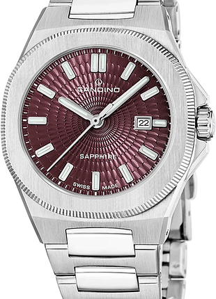 Женские часы candino couple classic c4800/4 сталь сапфировое стекло коричневый циферблат