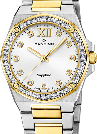 Годинник жіночий candino lady elegance c4752/1 сталь сапфірове скло сріблястий циферблат