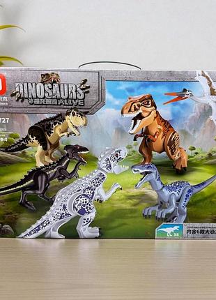Большой детский конструктор динозавры jurassic world 3727, конструктор для мальчиков парк юрского периода