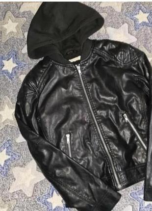 H&amp;m крутая утепленная куртка из эко кожи 10-11 р по бирке