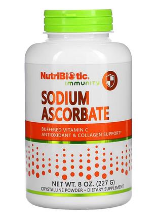 Порошок аскорбата натрия, nutribiotic, 227 г, для ежедневного рациона.