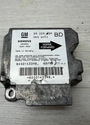 Блок керування airbag opel vectra b, 09229039, 5wk42922, оригінал gm