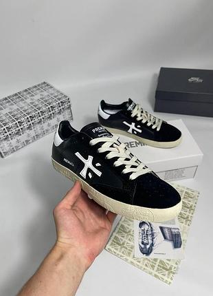 Кроссовки premiata steven black leather — черные кожаные стильные кроссовки premiata steven, размеры 36–45 42, 39