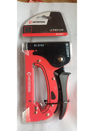 Степлер будівельний storm intertool rt-0103, механічний скобозабивний пістолет інтертул під скобу 4-14 мм