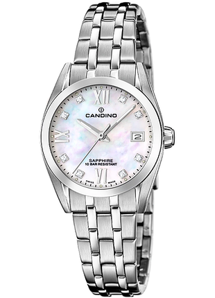 Женские часы candino couple c4703/d сталь сапфировое стекло перламутровый циферблат