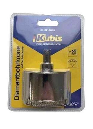 Сверло корончатое алмазное keramik plus с центровым сверлом, камень, гранит, керамогранит d=80мм тм kubis