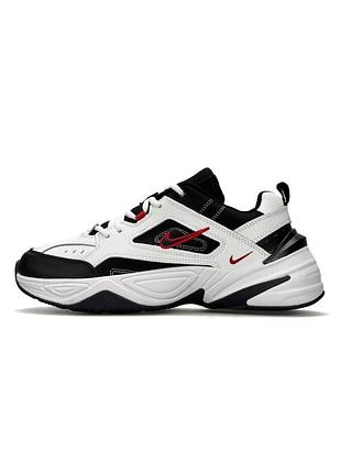 Кроссовки nike m2k tekno m white black red (бело/красные)