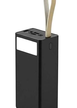 Power bank awei j868000 mah 22.5w с быстрой зарядкой pd/qc, дисплеем и led фонариком, черный