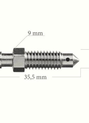 Штуцер прокачки гальм wp 0011 (m8x1,25 l=35,5 mm)