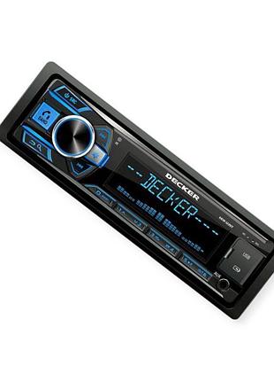 Магнитола decker fm, usb, aux, mp3, android, фиксир пан., bluetooth, мультиколор подсв, процессор